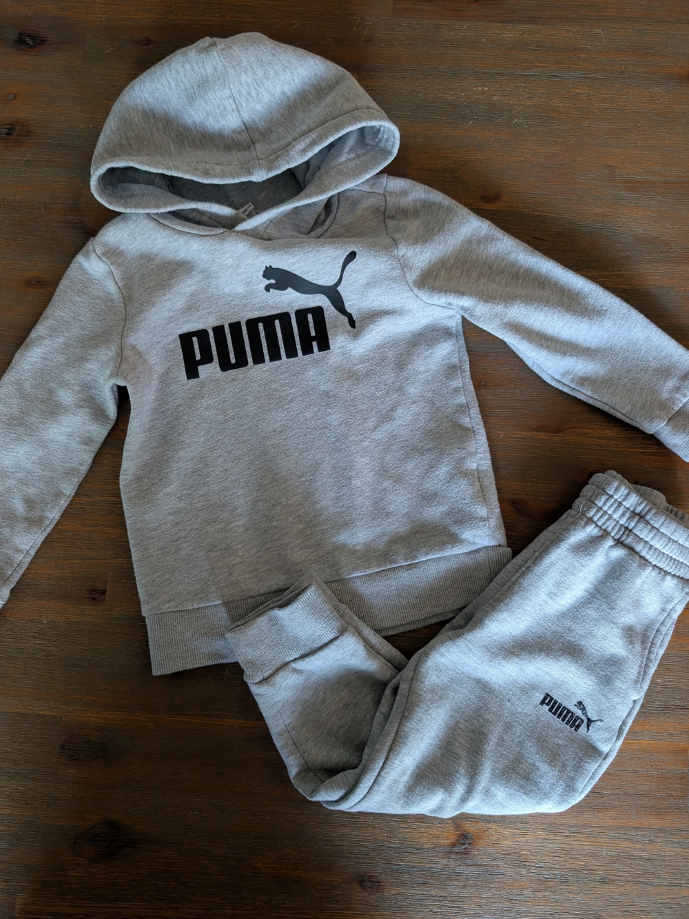 PUMA Kids Grey Hoodie & Jogger Set